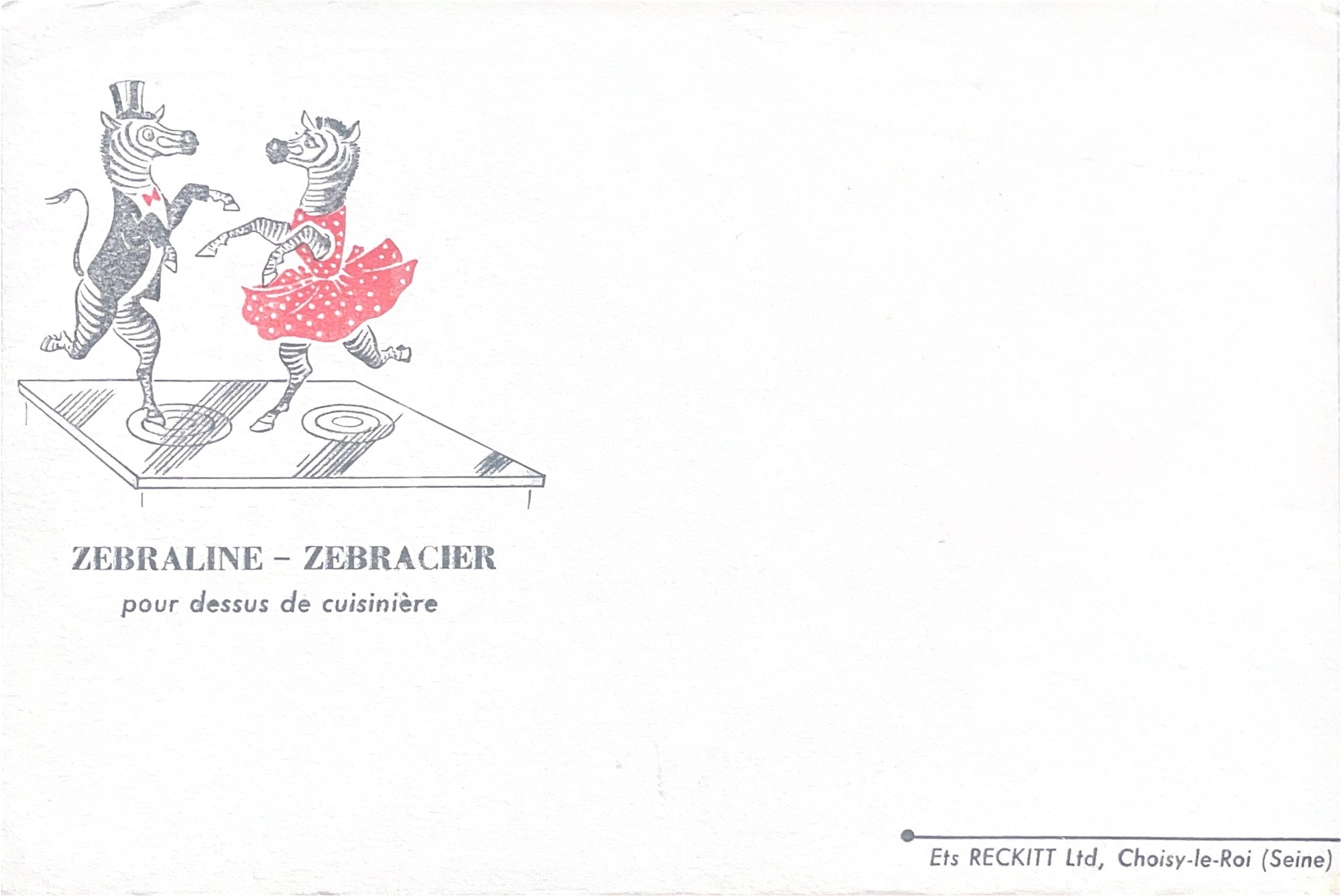 Original Vintage Label - Zebraline, Zebracier