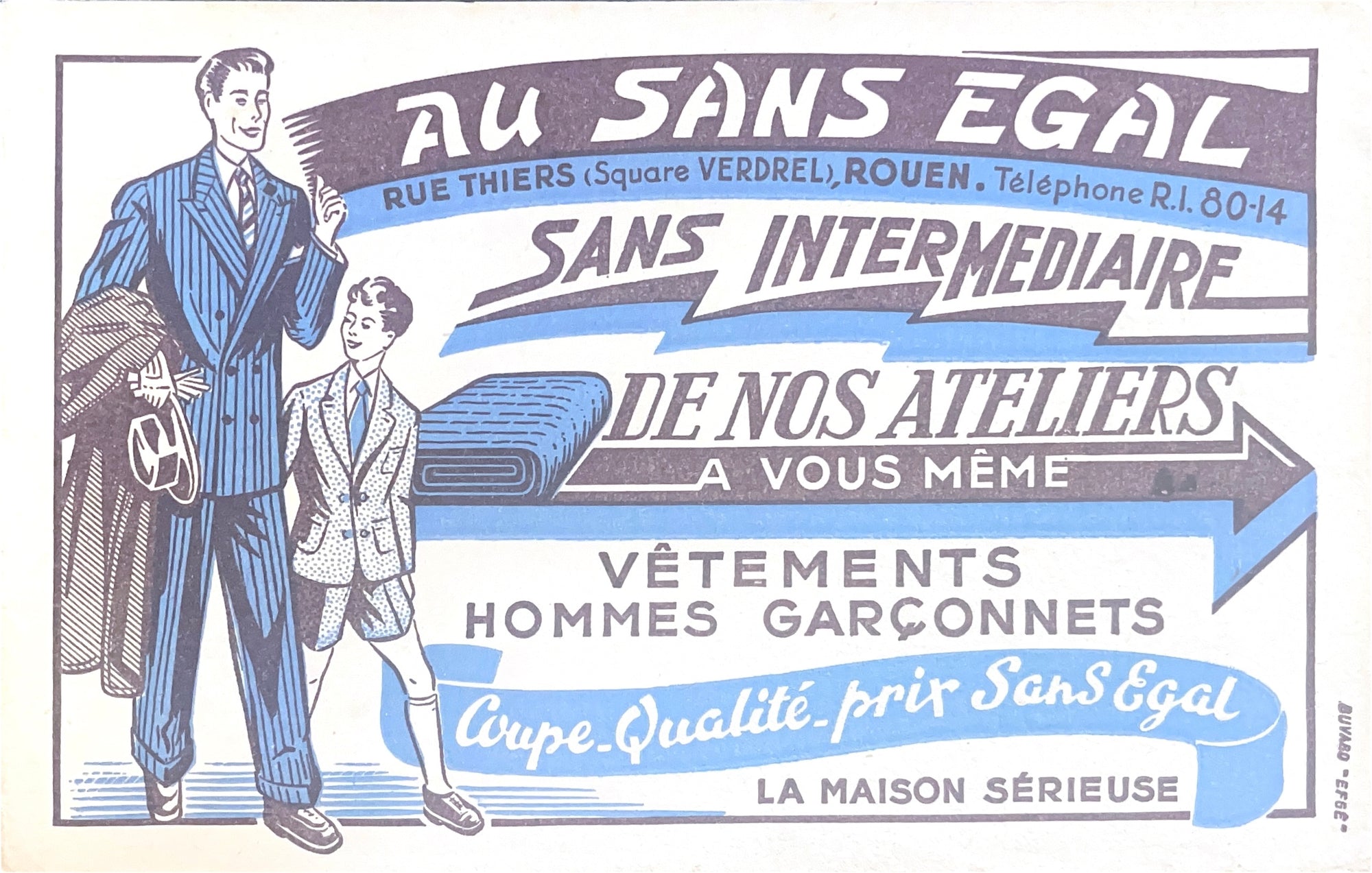 Original Vintage Label - Au Sans Egal