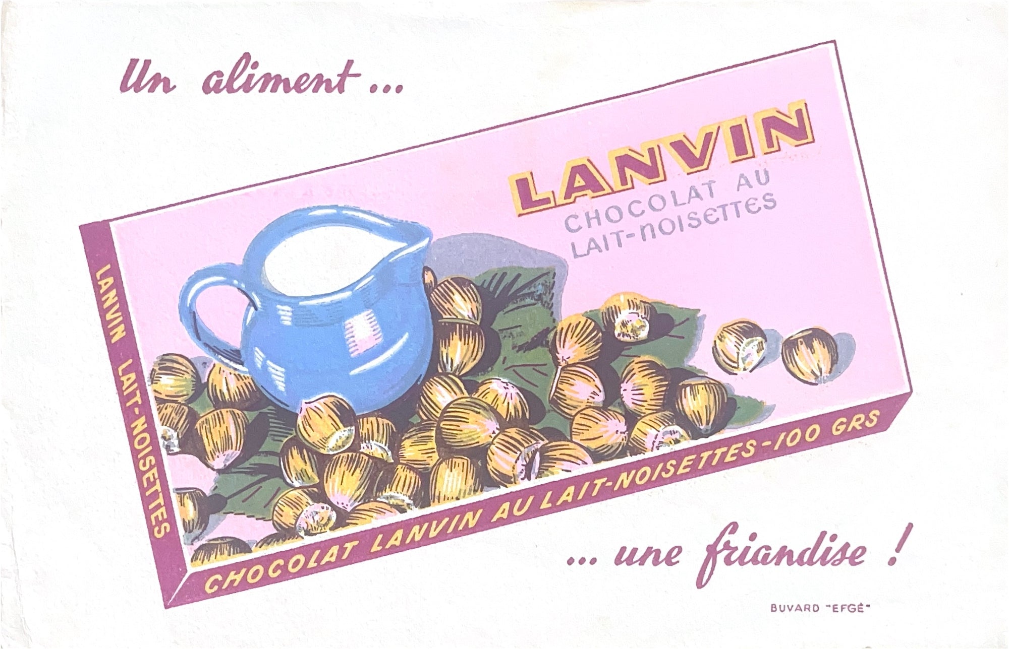 Original Vintage Label - Lanvin Chocolat