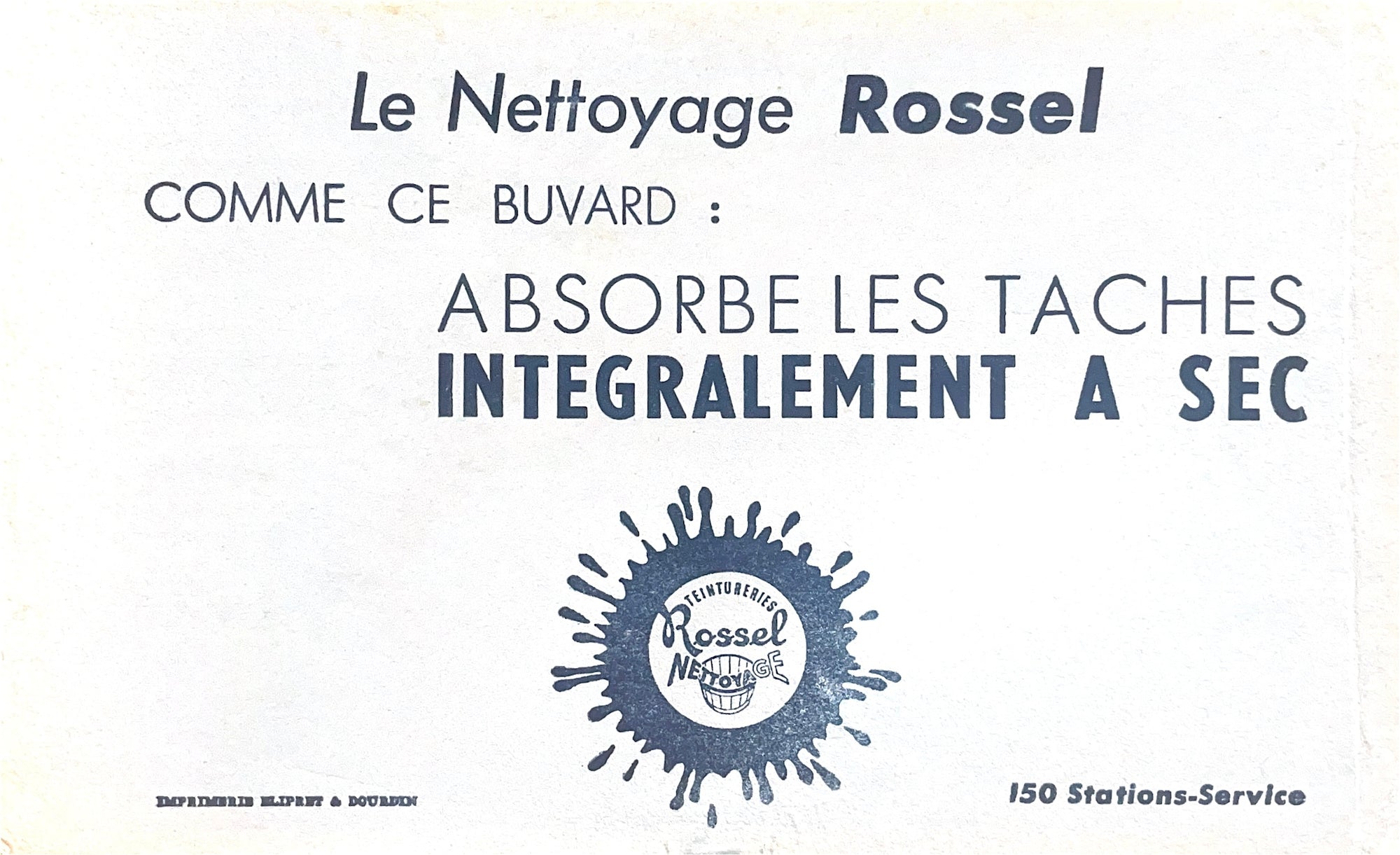 Original Vintage Label - Le Nettoyage Rossel