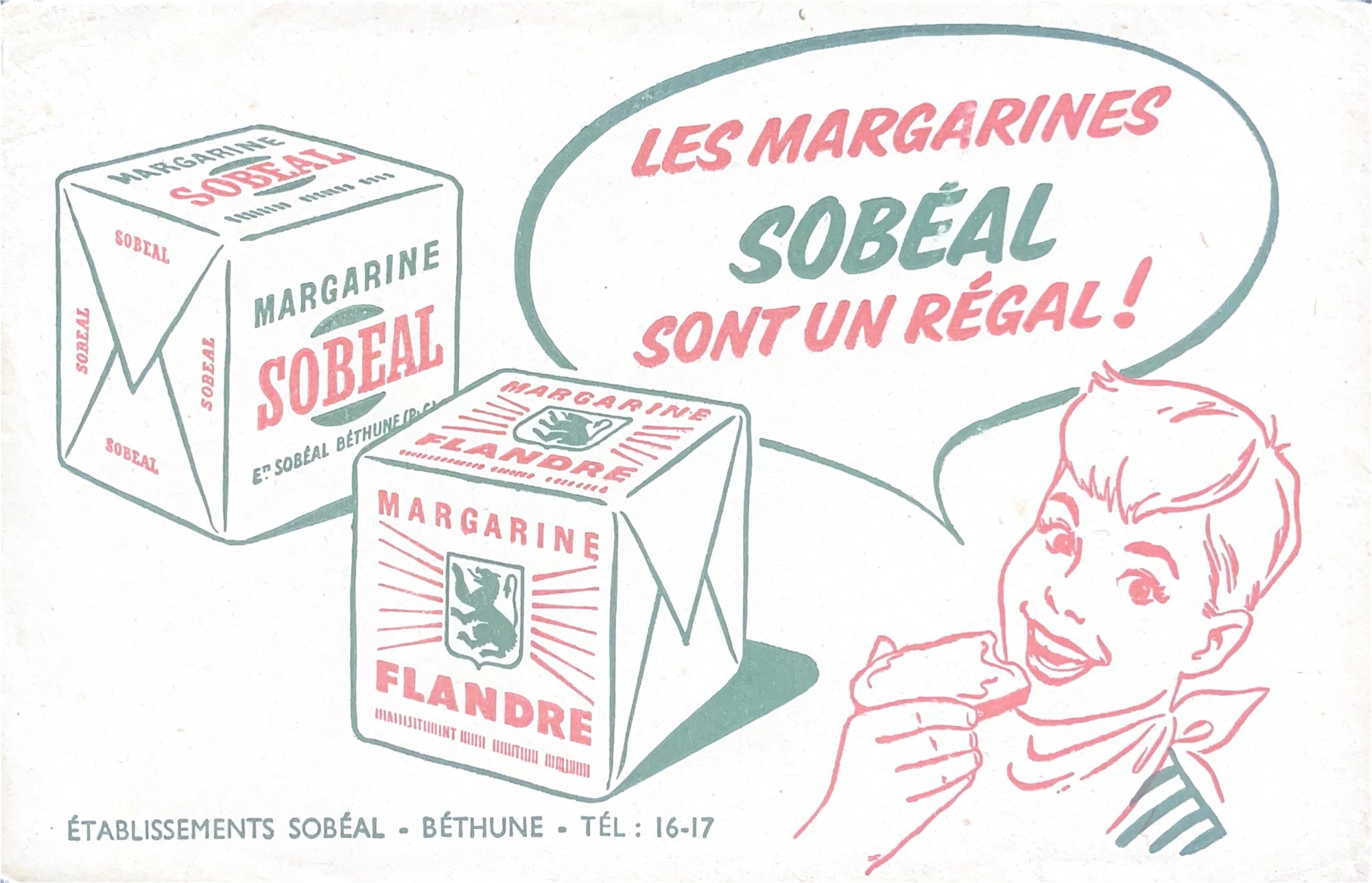 Original Vintage Label - Margarine, Sobéal