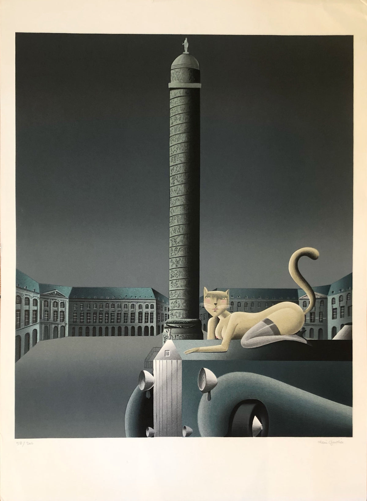 Place Vendome (Hand-Signed Limited Edition Lithograph)