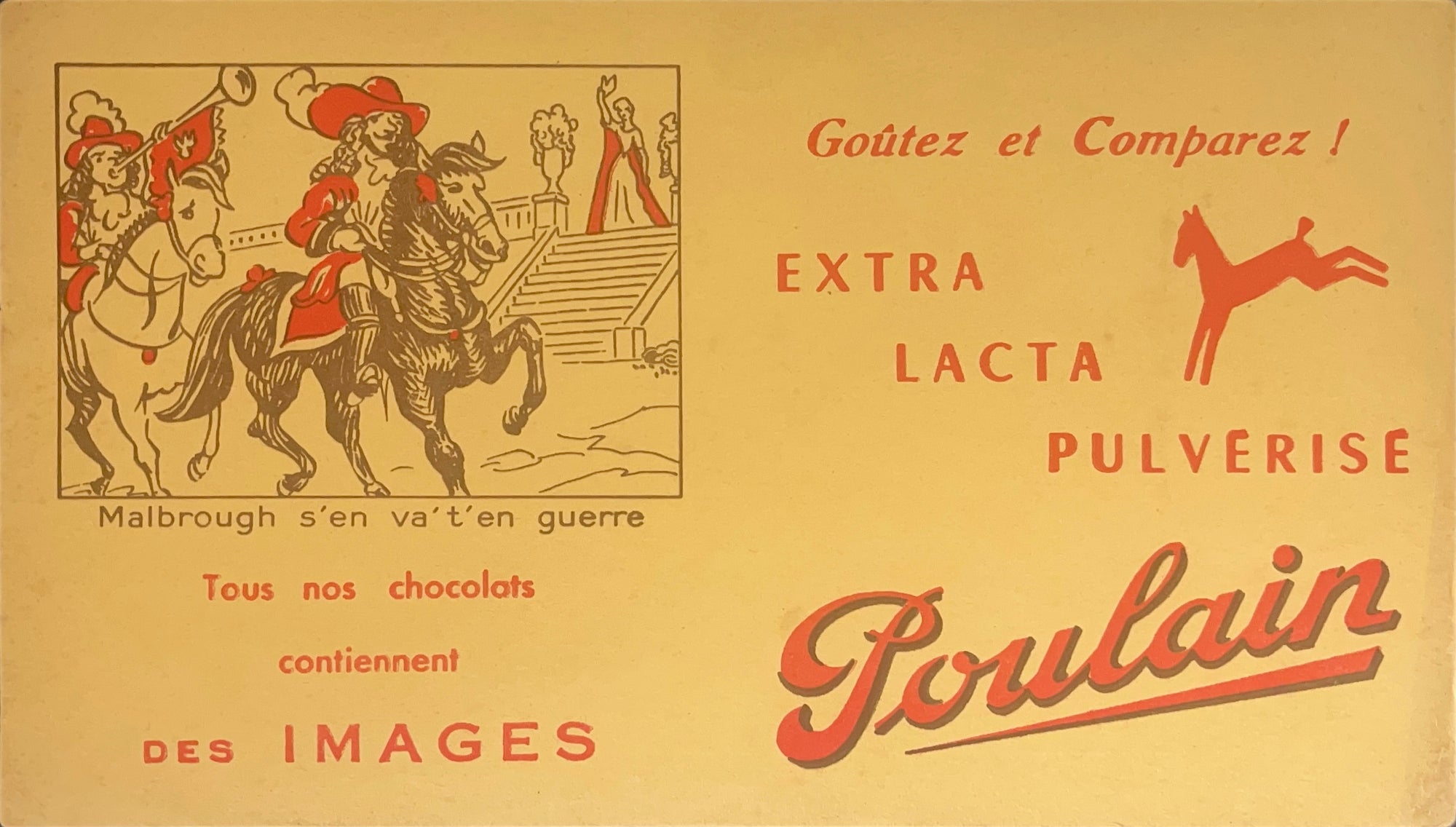 Original Vintage Label - Extra Lacta Pulverise, Poulain