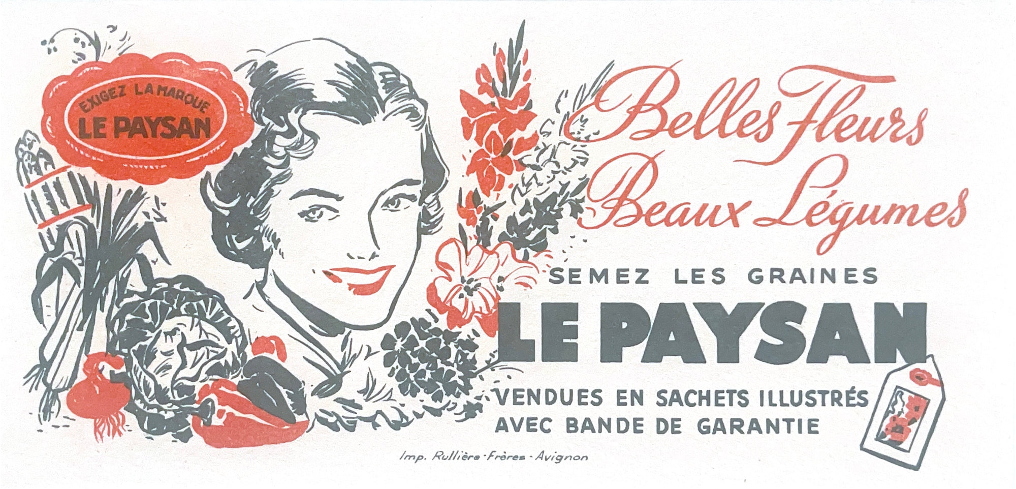 Original Vintage Label - Le Paysan