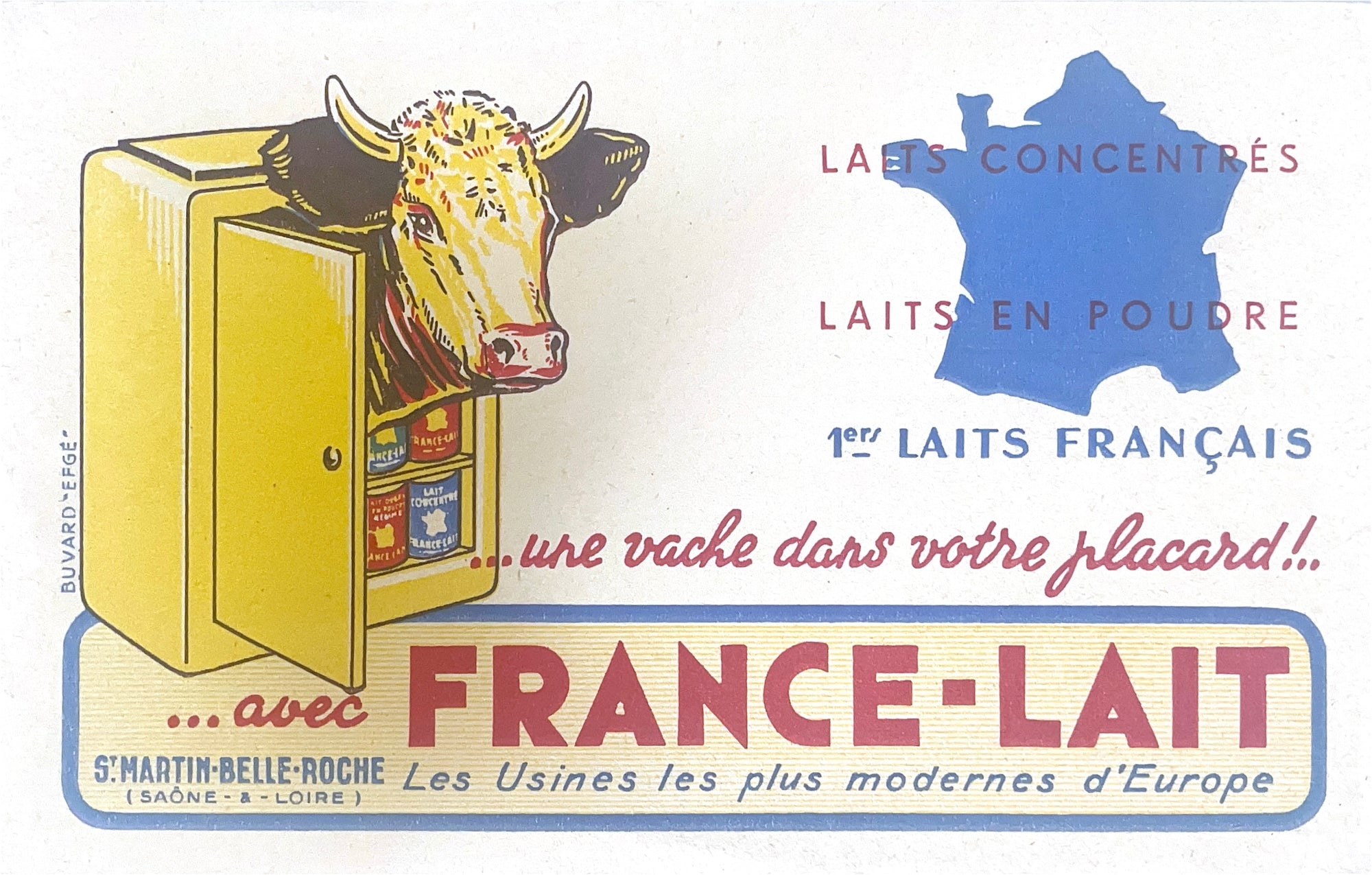 Original Vintage Label - France Lait