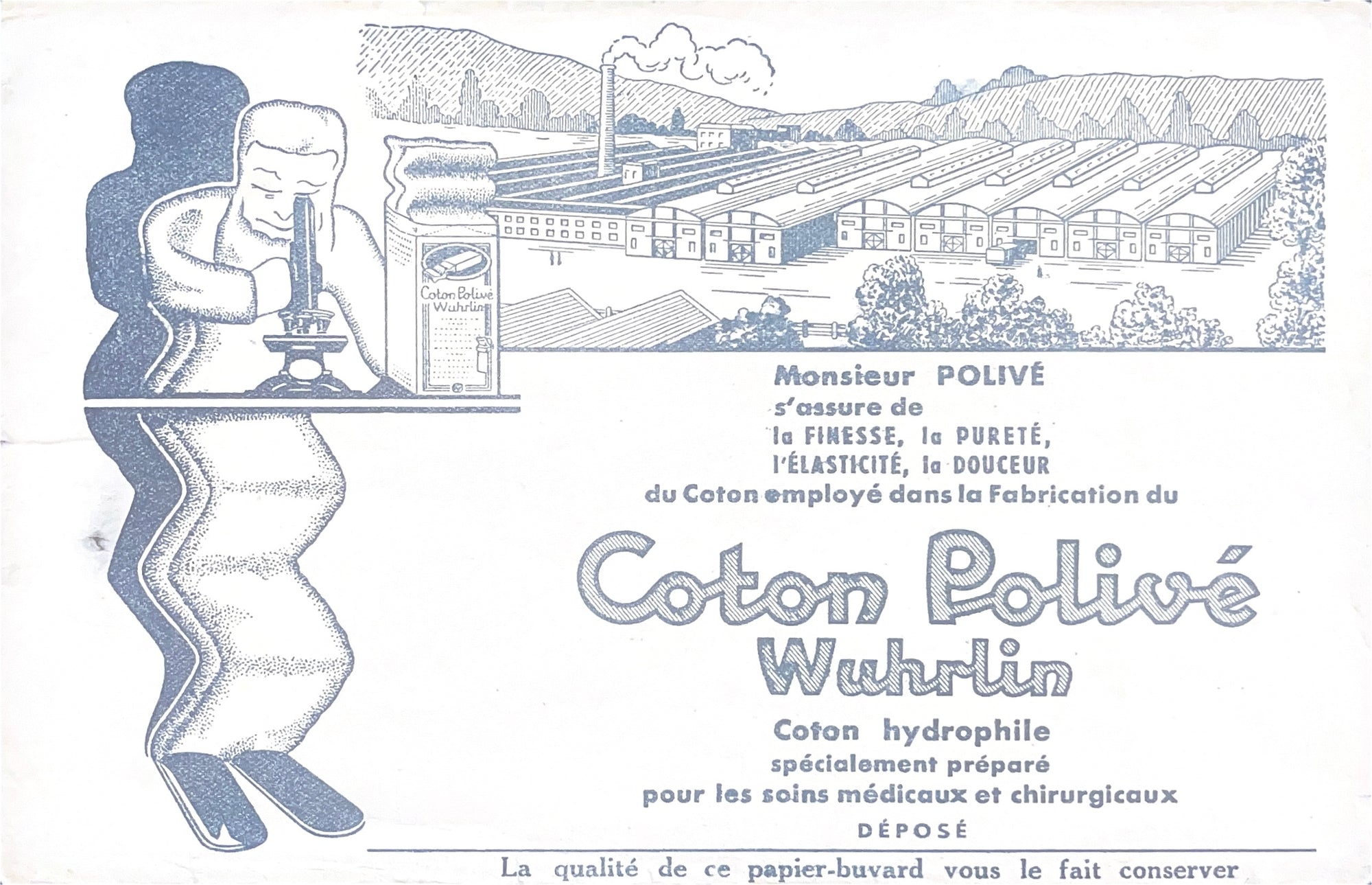 Original Vintage Label - Coton Polivé Wuhrlin