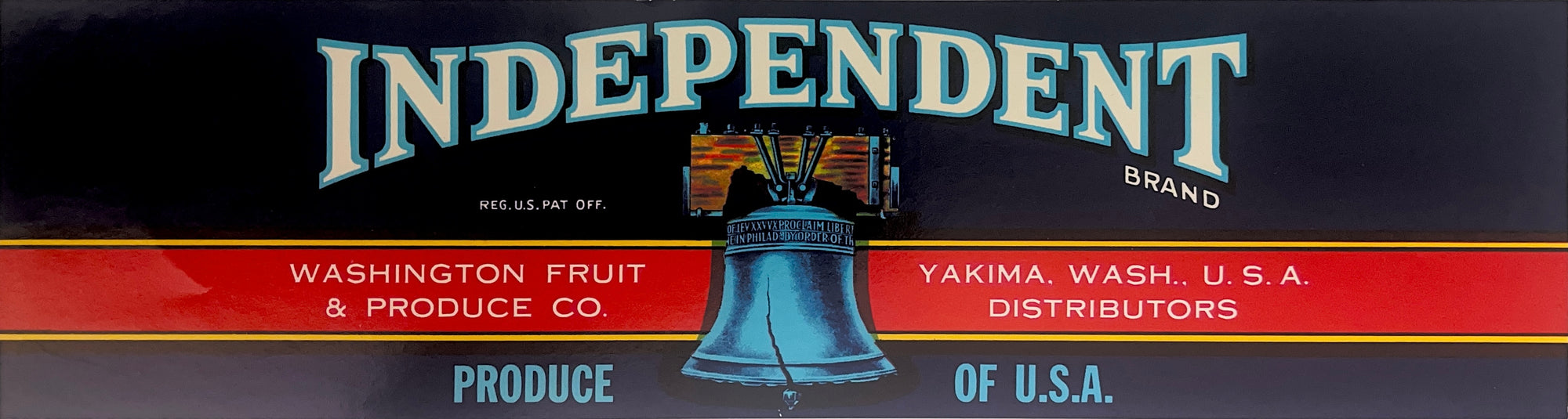 Original Vintage Label - Independent, Washington fruit & produce co.