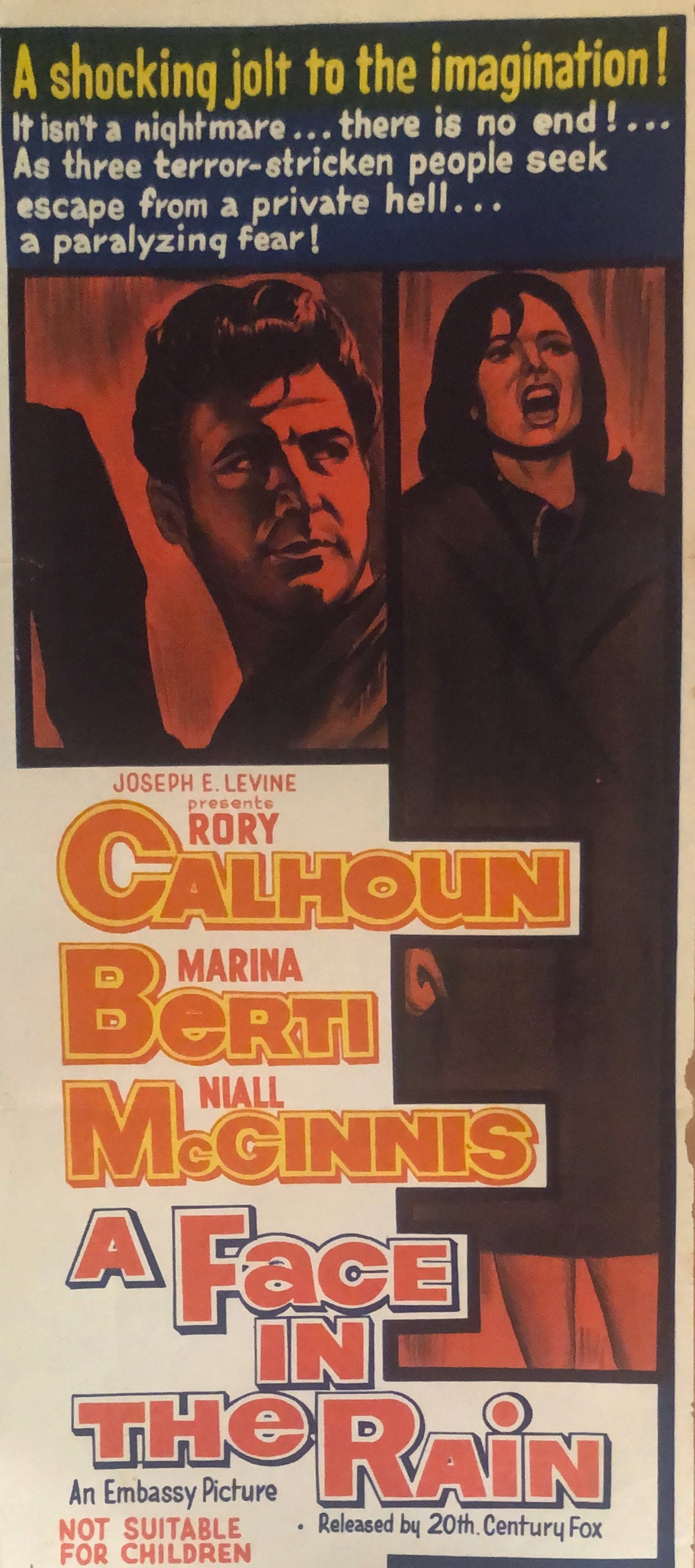 Original Movie Daybill - A Face in the Rain