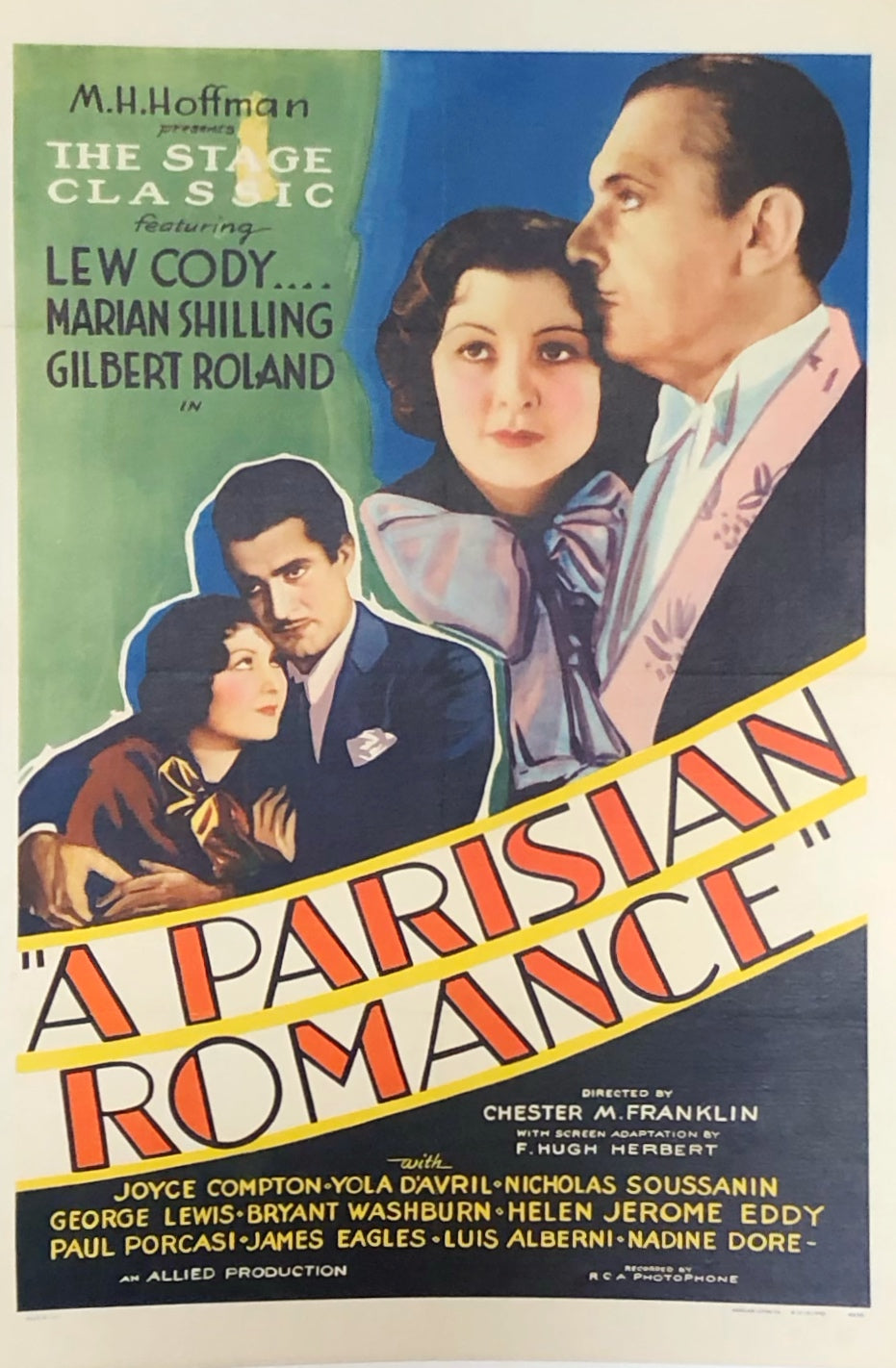 Original Movie Poster - A Parisian Romance