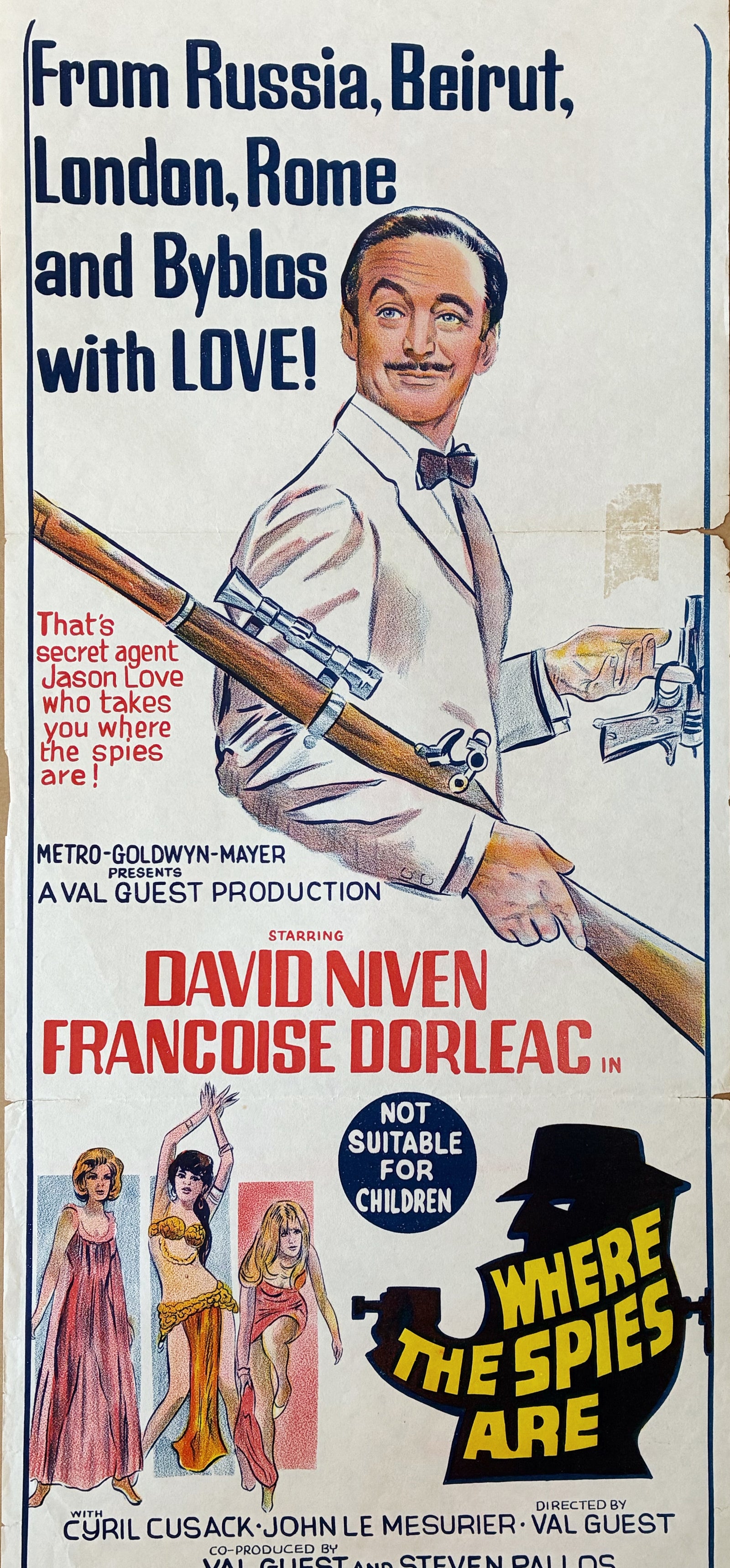 Original Movie Daybill - Where the Spies Are