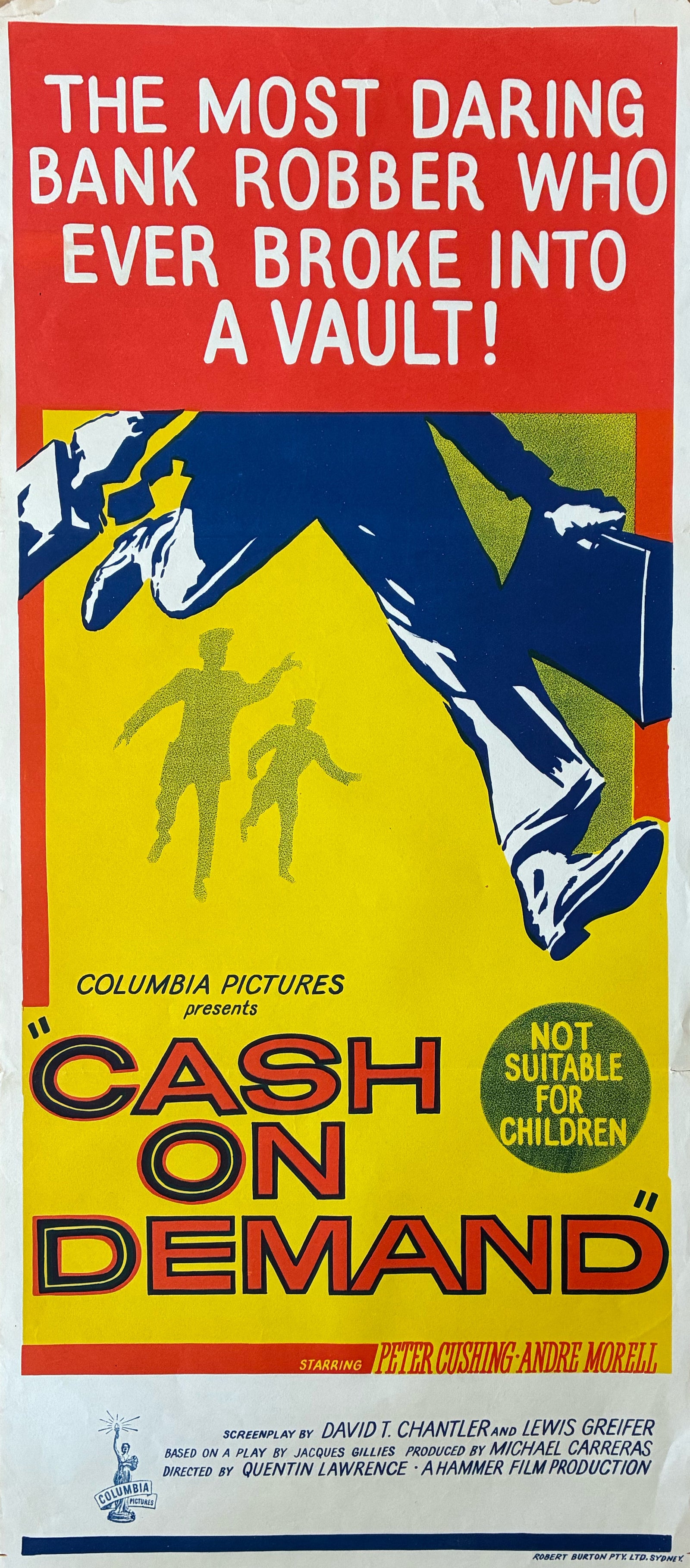 Original Movie Daybill- Cash on Demand