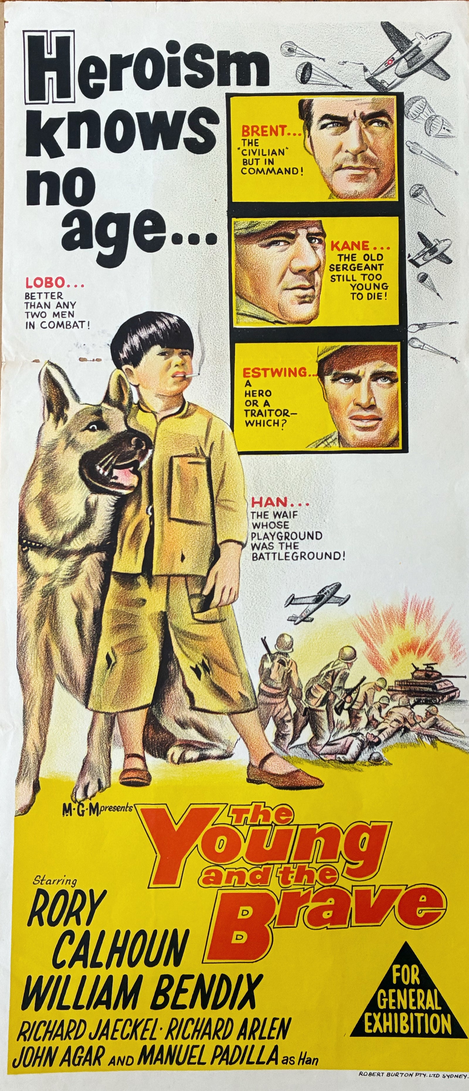 Original Movie Daybill - The Young and the Brave