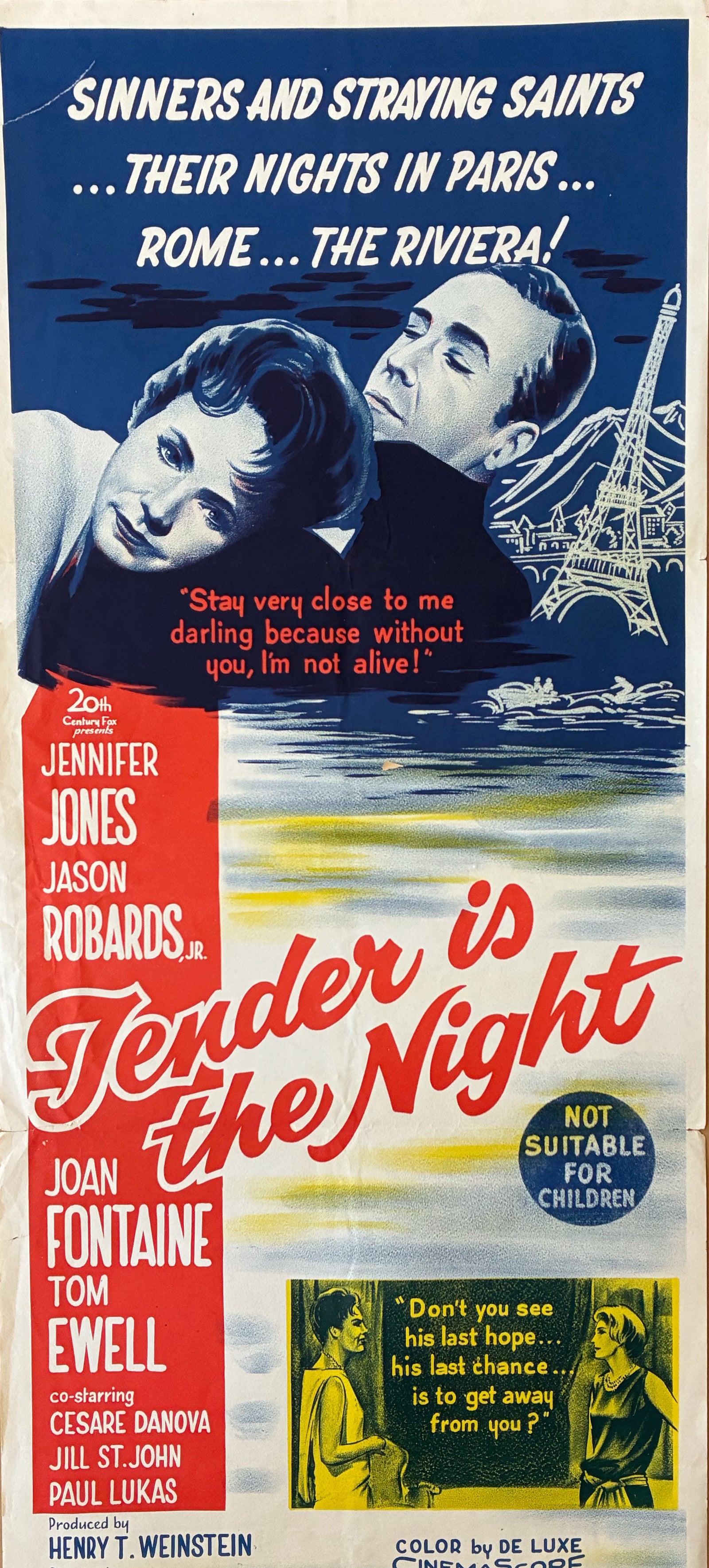 Original Movie Daybill - Tender is the Night