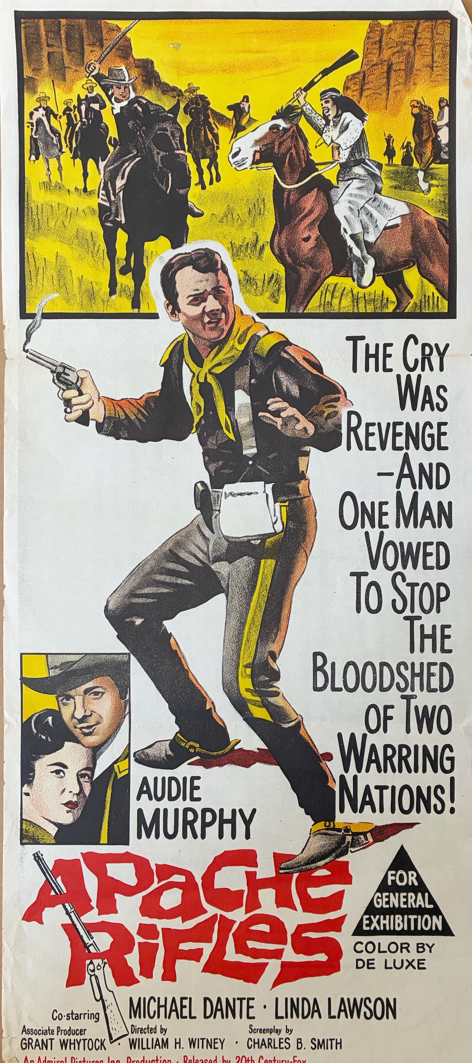 Original Movie Daybill - Apache Rifles