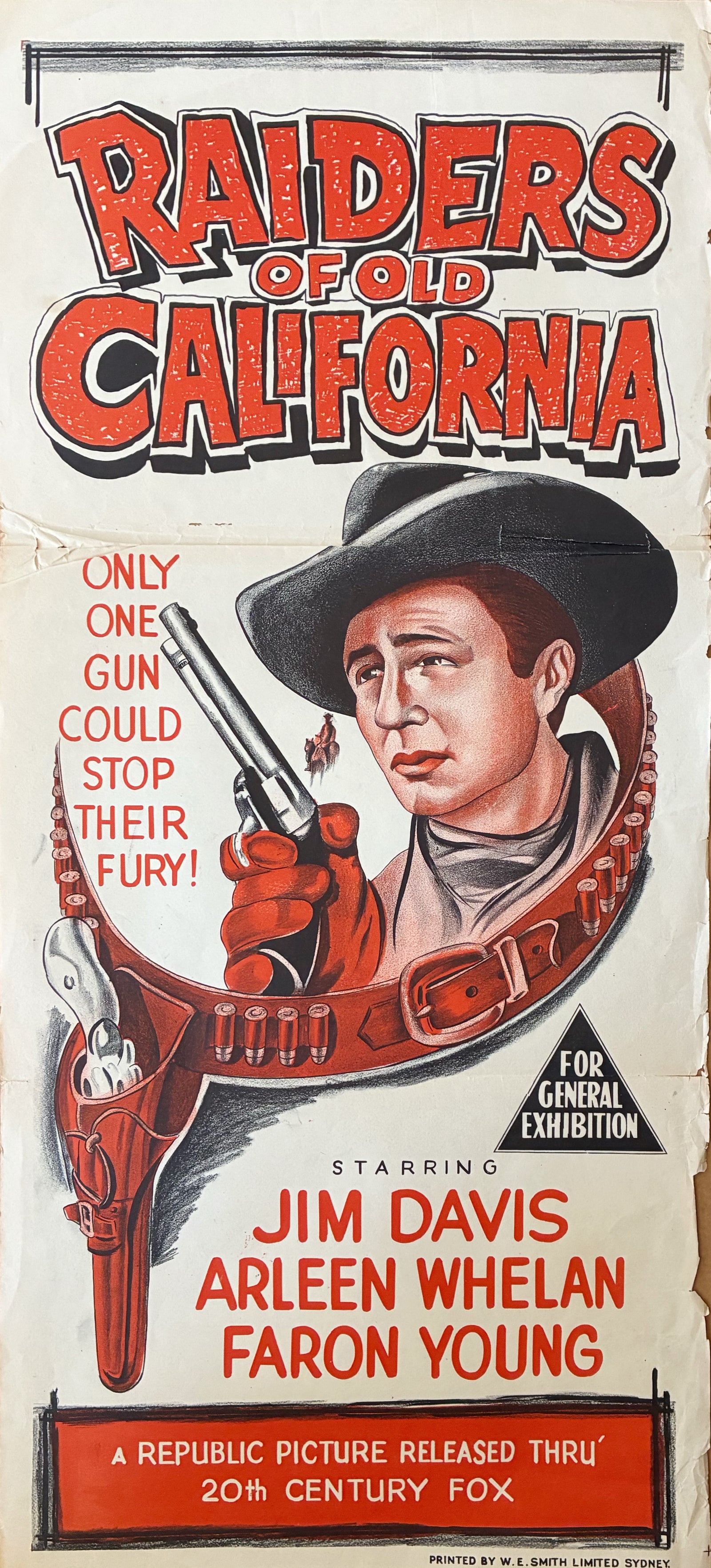 Original Movie Daybill -  Raiders of Old California
