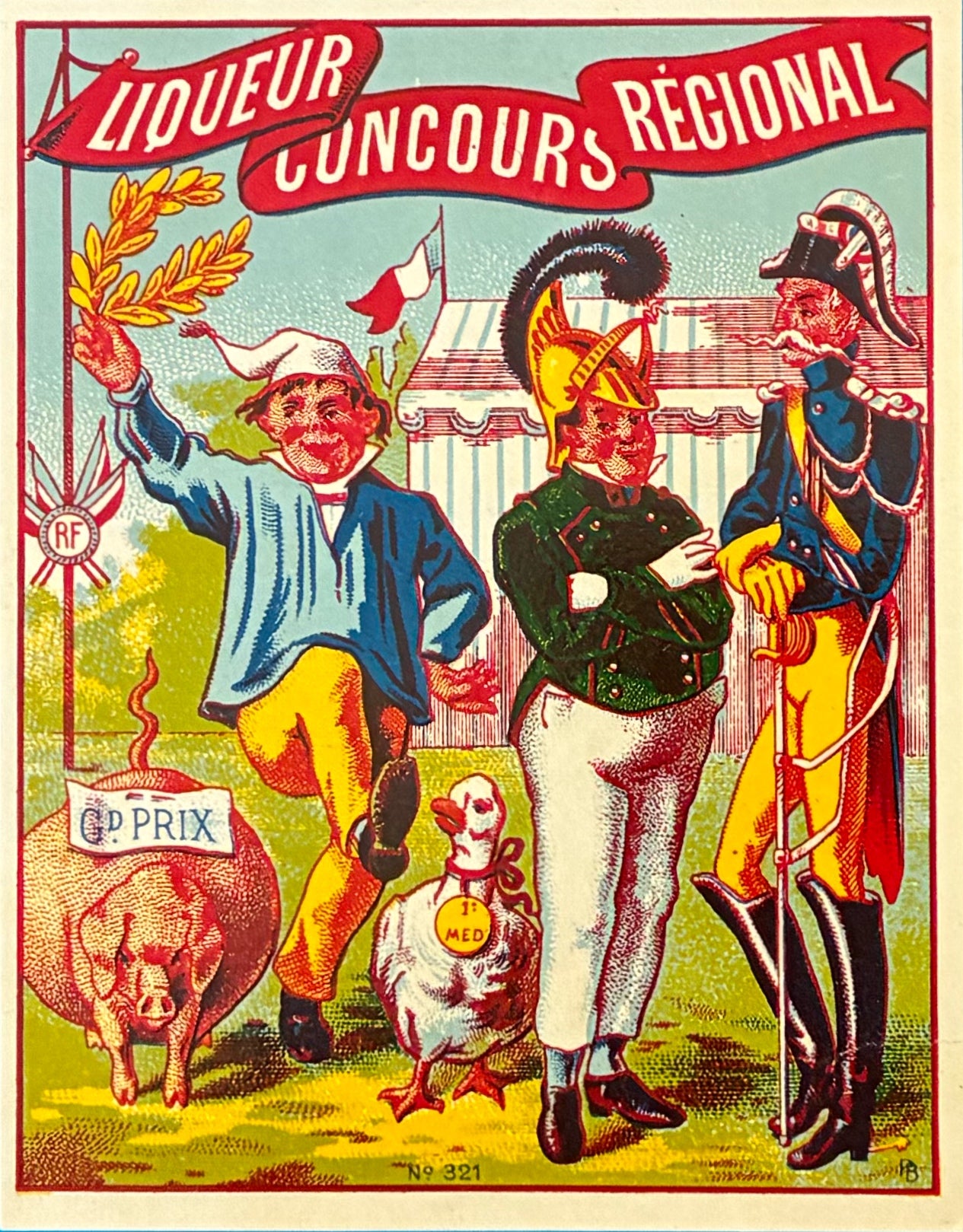 Original Vintage Label - Liqueur Concours Regional