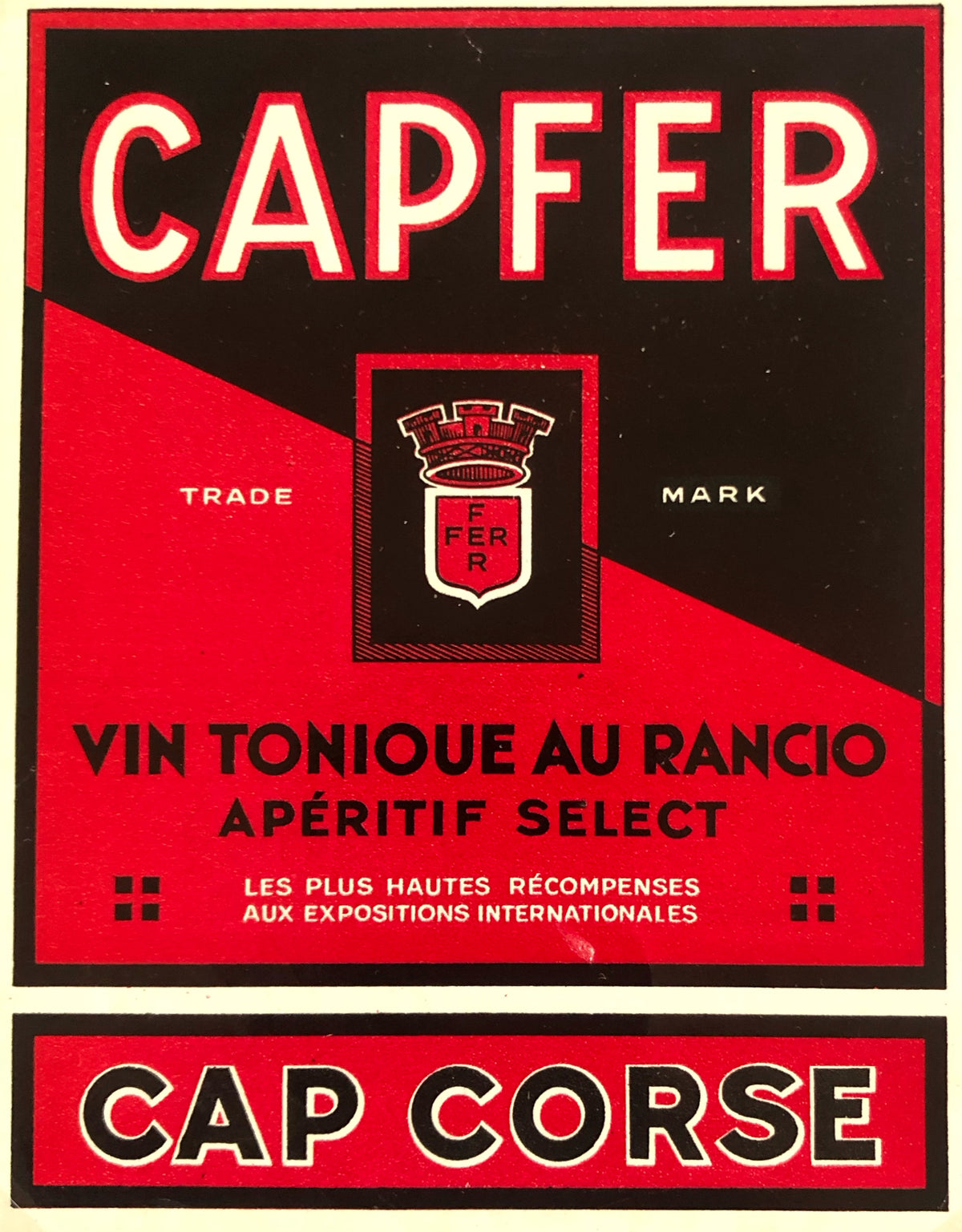 Original Vintage Label - Capfer