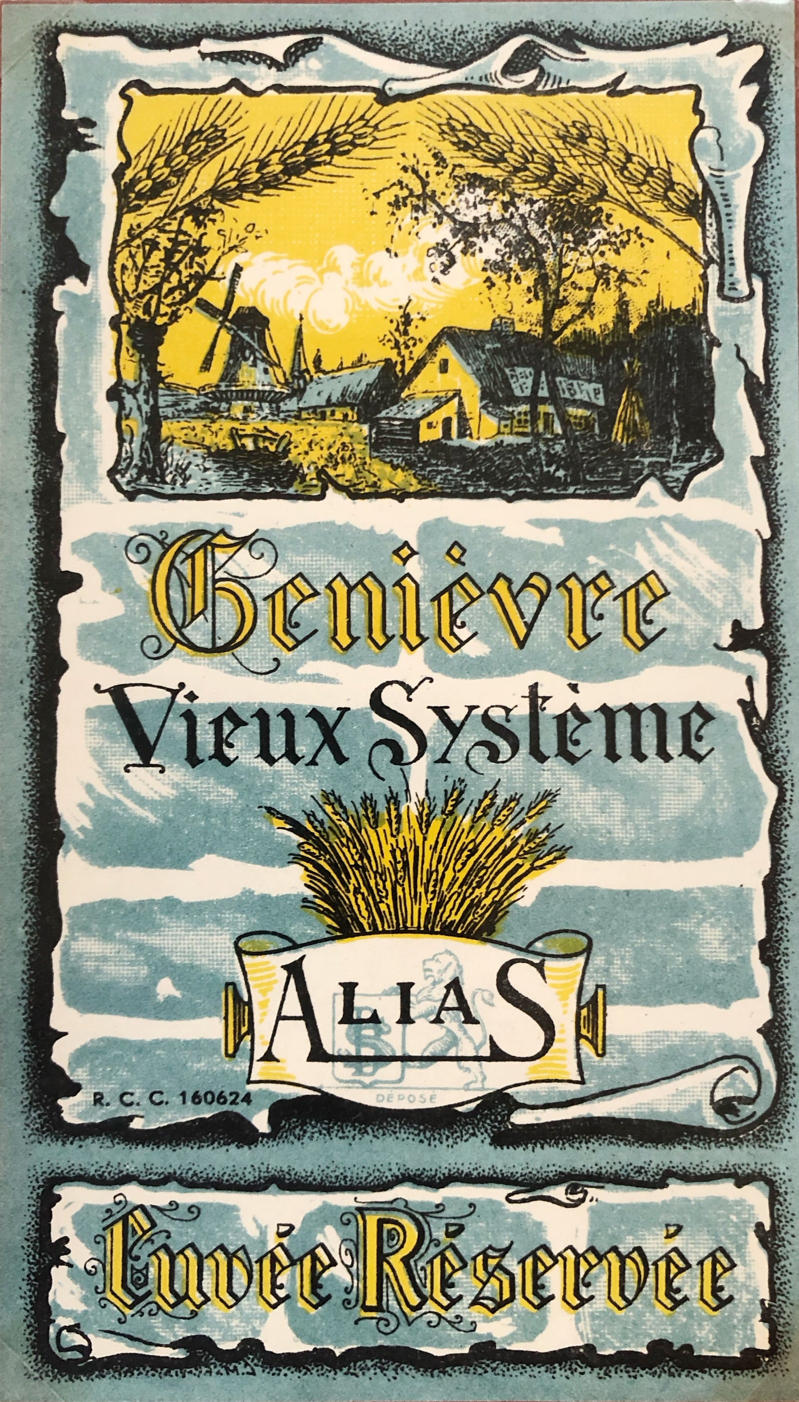 Original Vintage Label - Genievre