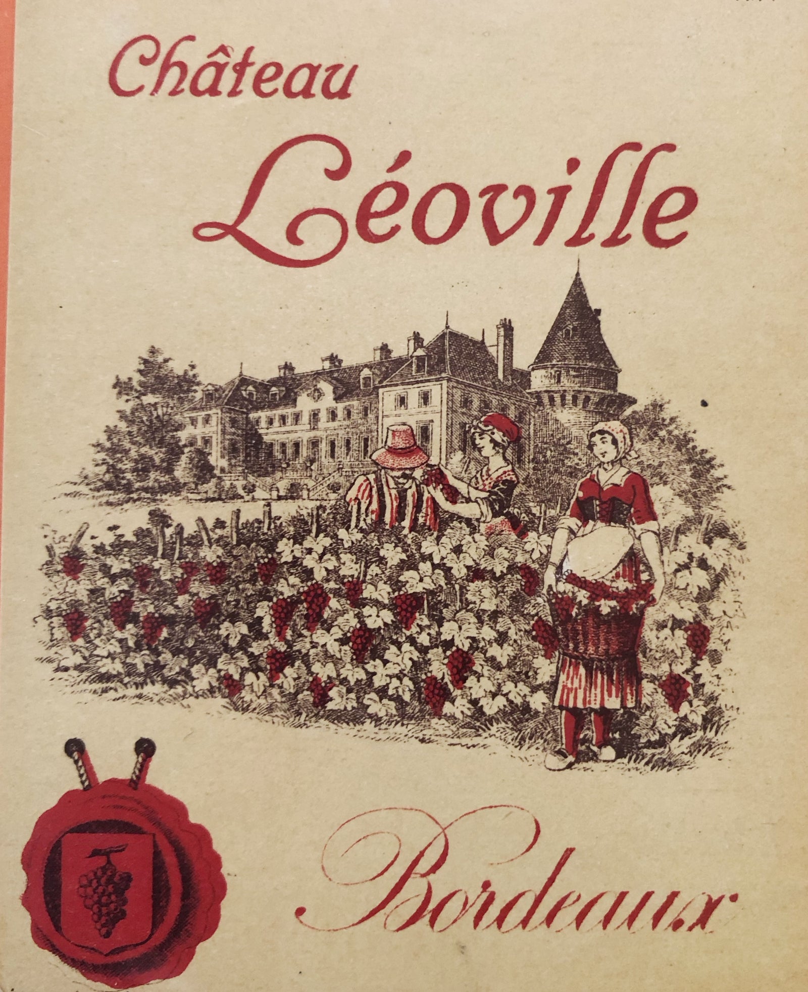 Original Vintage Label - Chateau Leoville