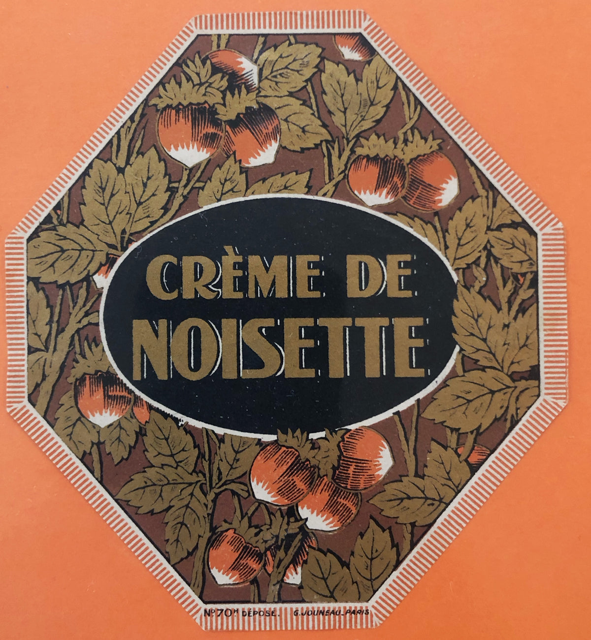 Original Vintage Label - Crème de Noisette