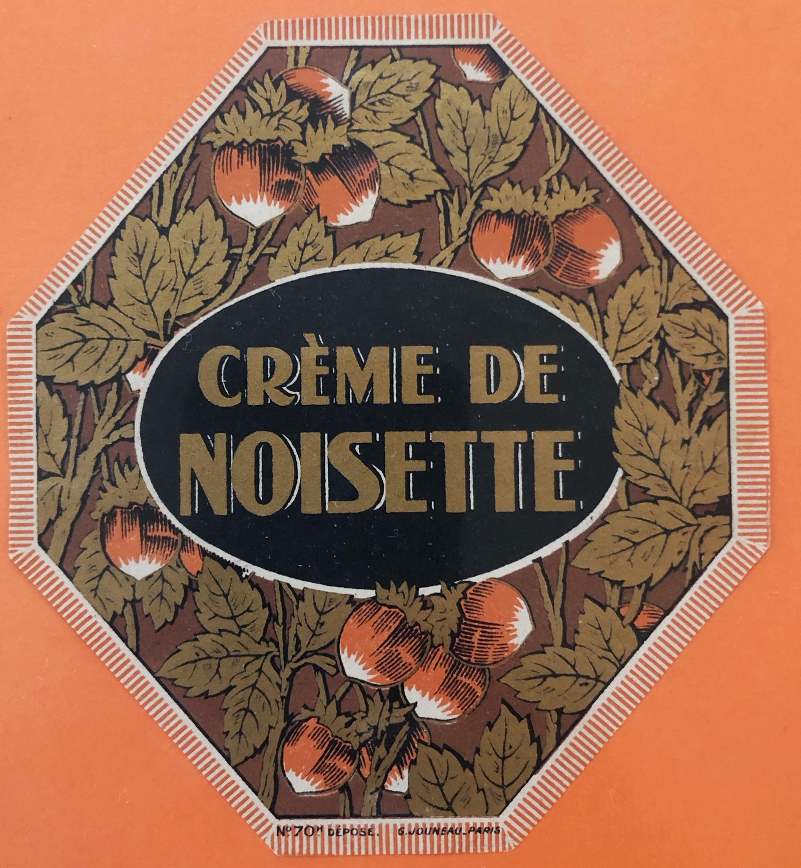 Original Vintage Label - Crème de Noisette