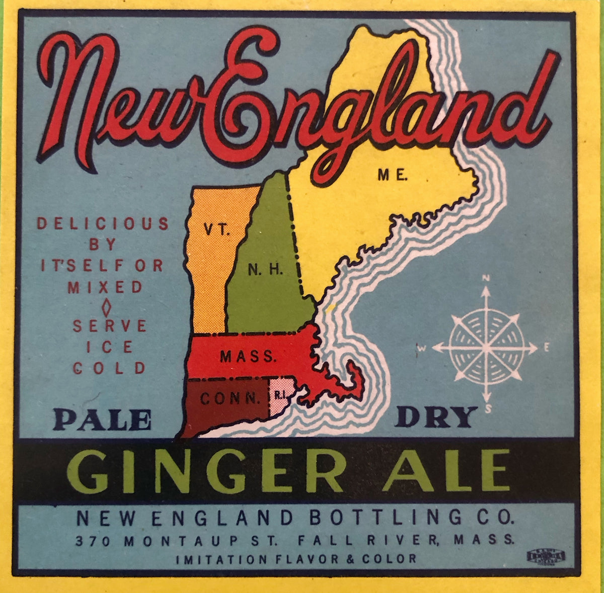 Original Vintage Label - New England Ginger Ale