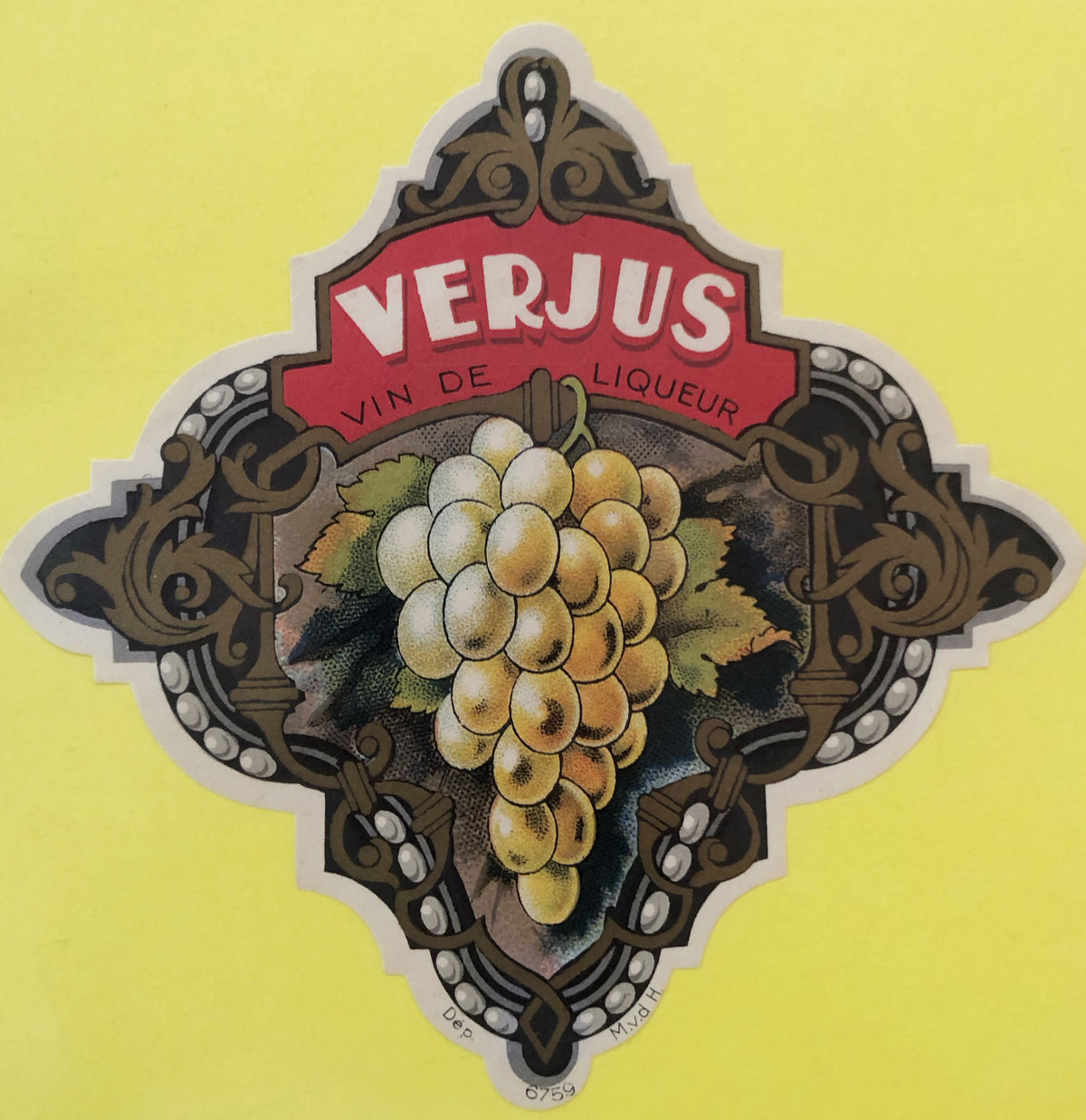 Original Vintage Label - Verjus