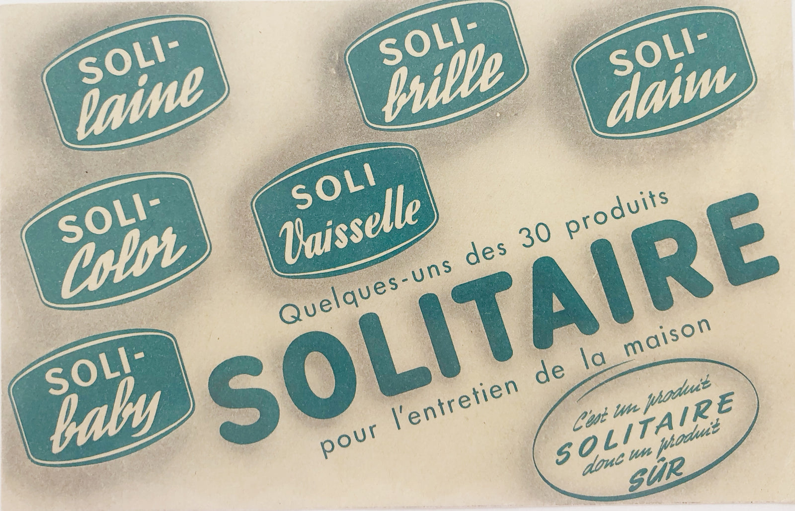 Original Vintage Label (Buvard) - Solitaire