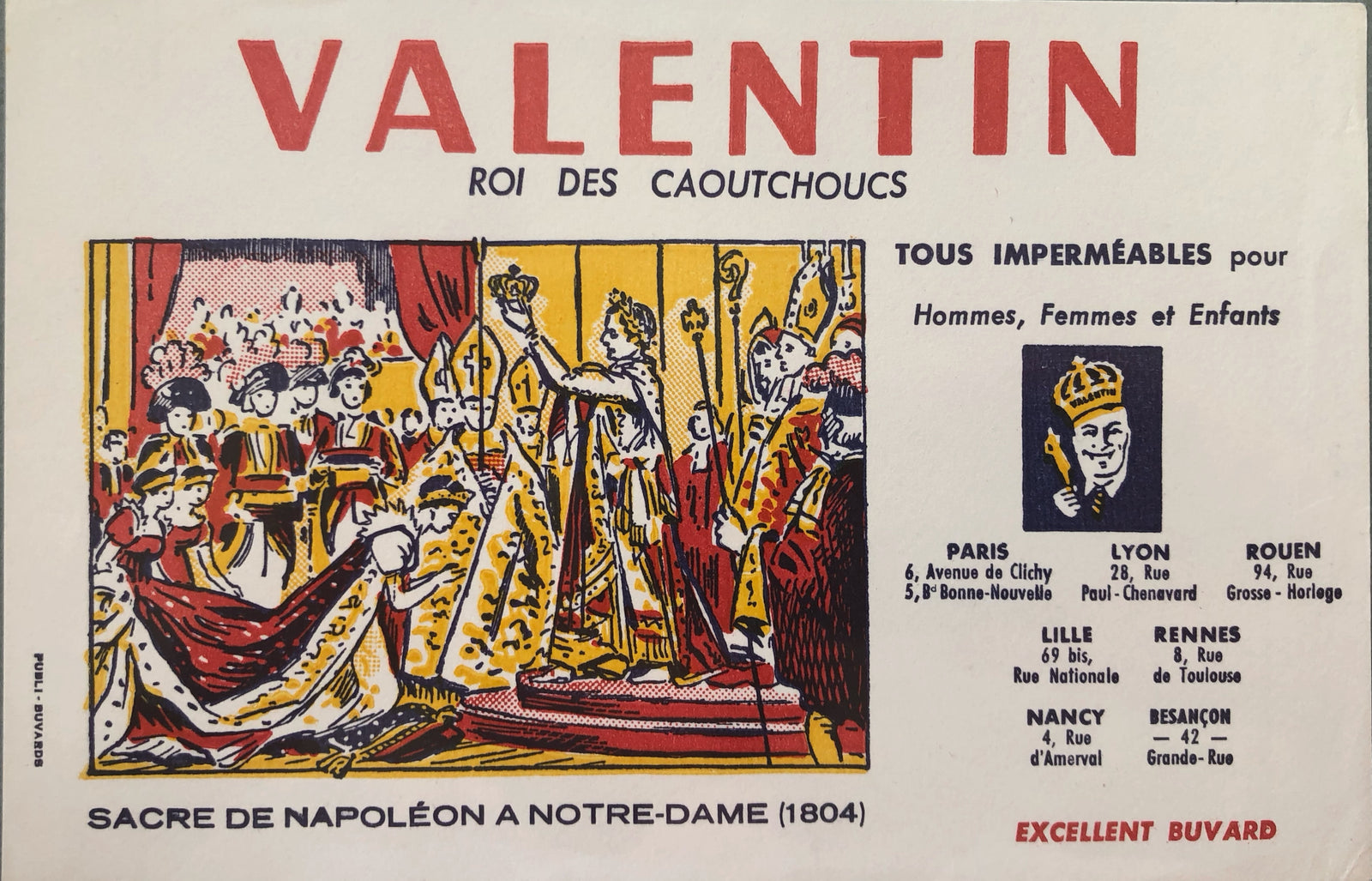 Original Vintage Label (Buvard) - Valentin