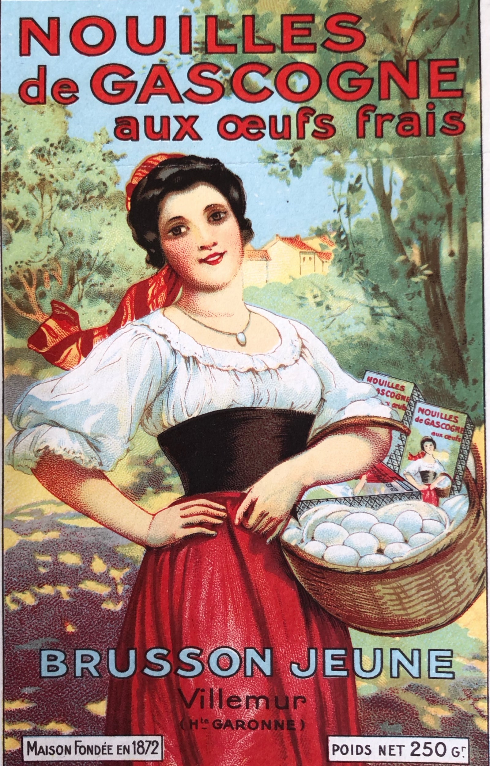 Original Vintage Point of Purchase Sign - Nouilles de Gascogne
