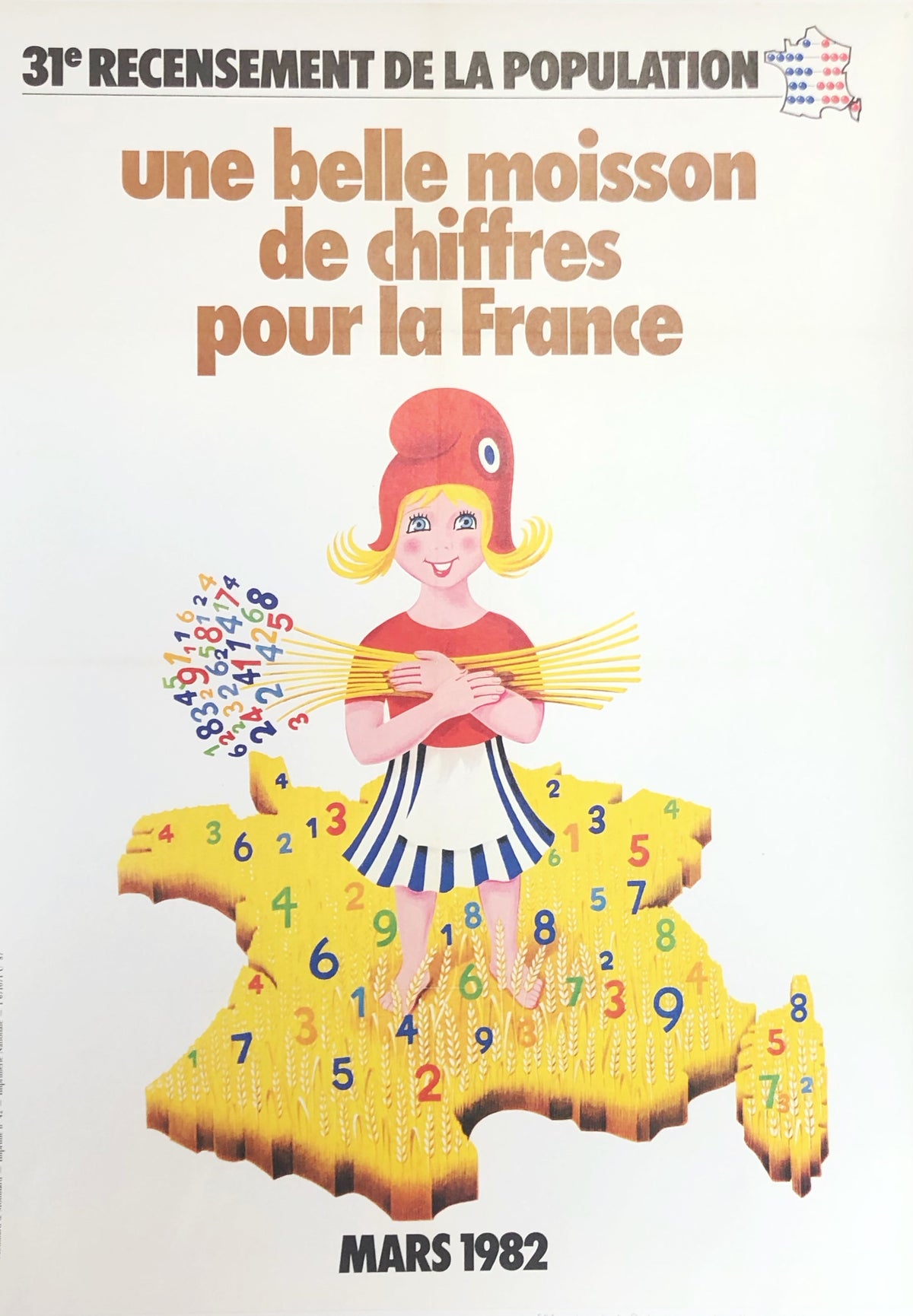 Original Vintage Poster - French Census