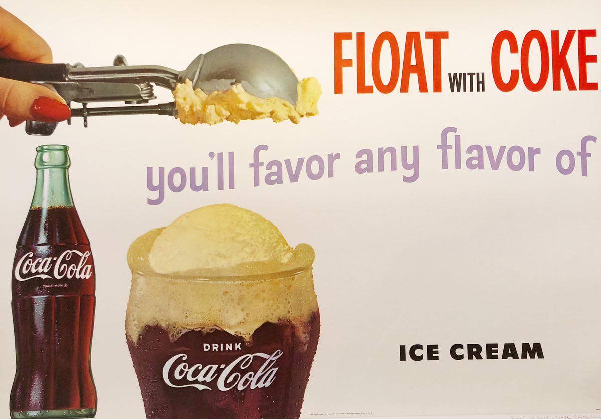 Float with Coke - Original Diner Poster