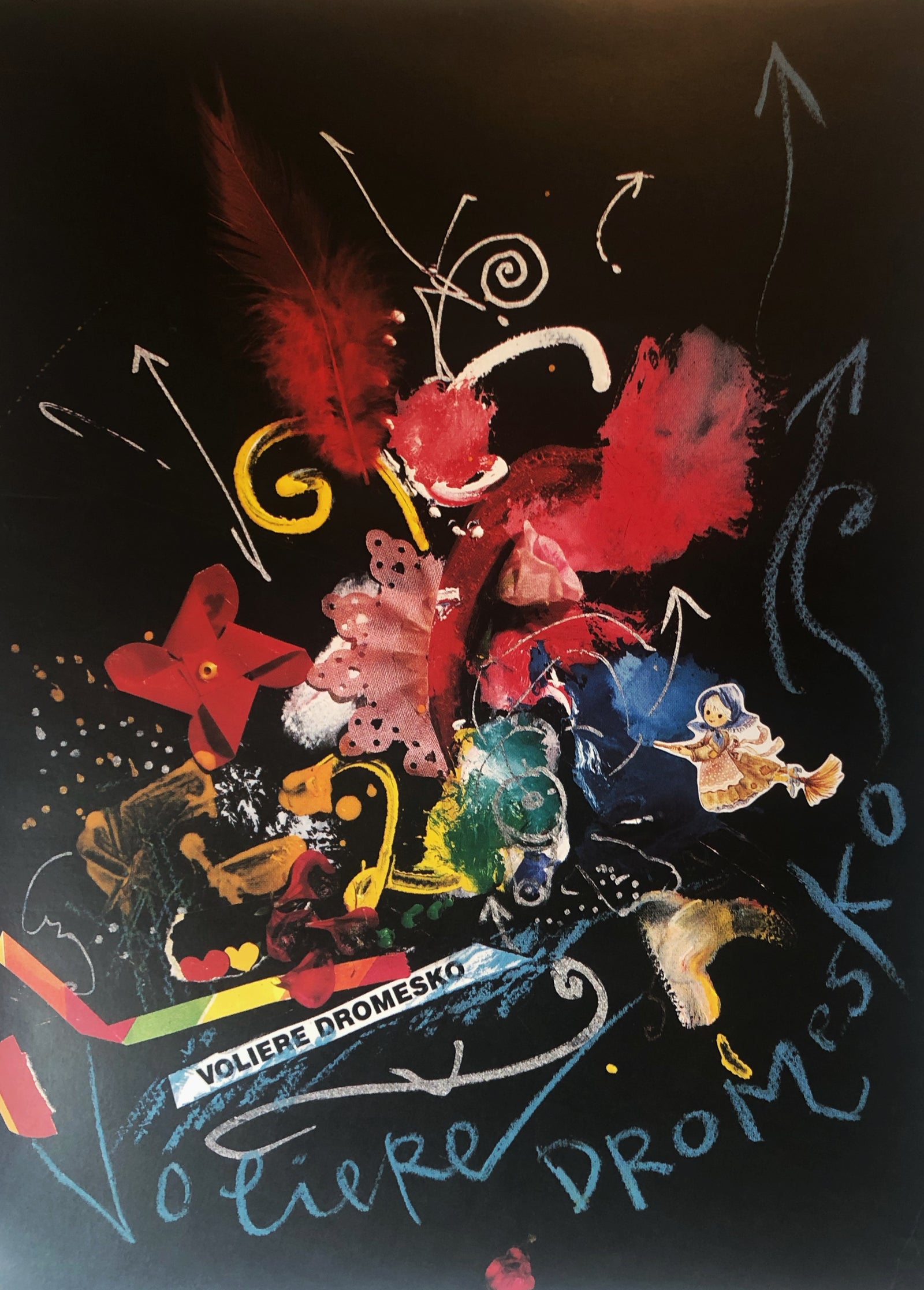 Original Voliere Dromesko Exhibition Poster by Tinguely