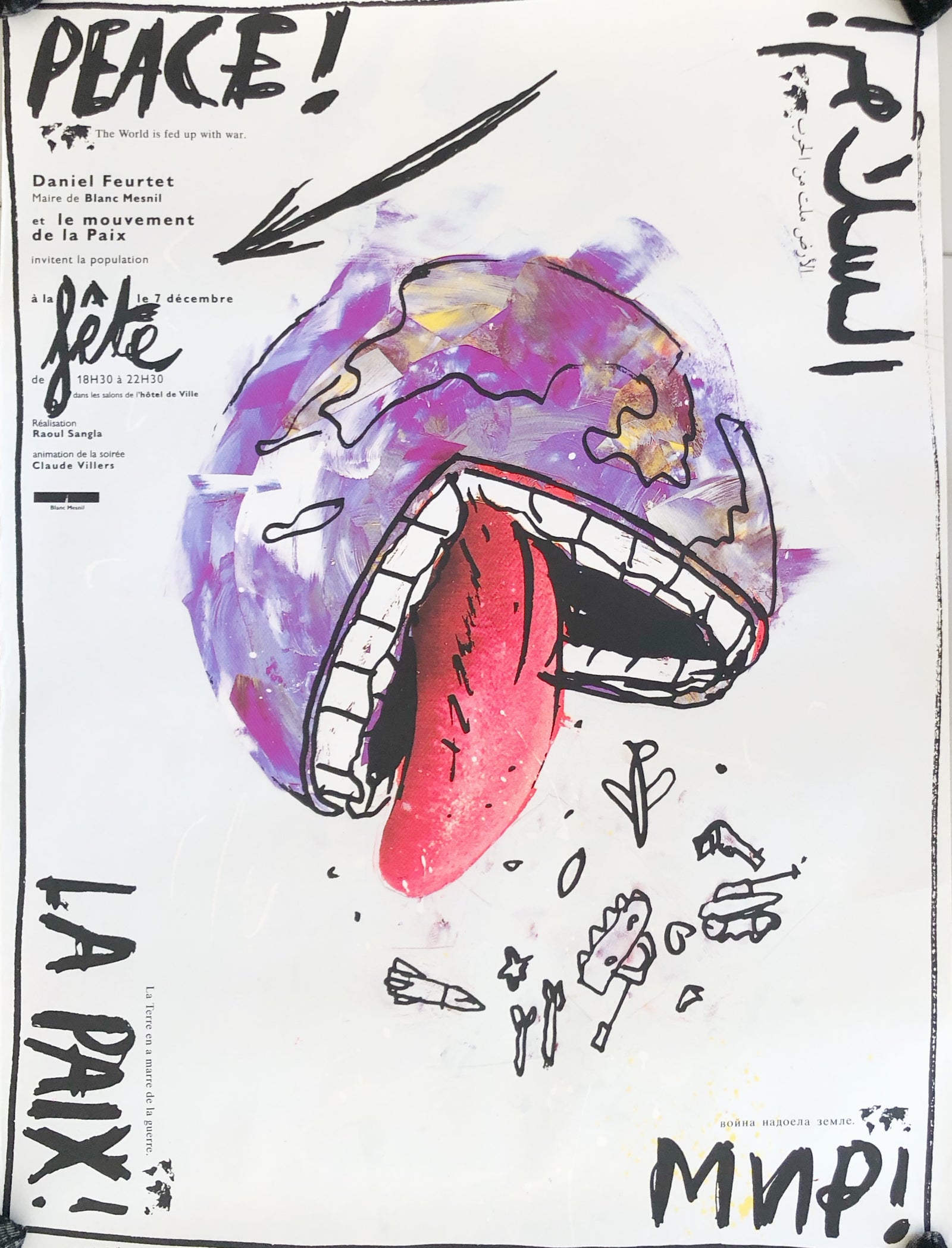 Peace! The World is fed up with war.