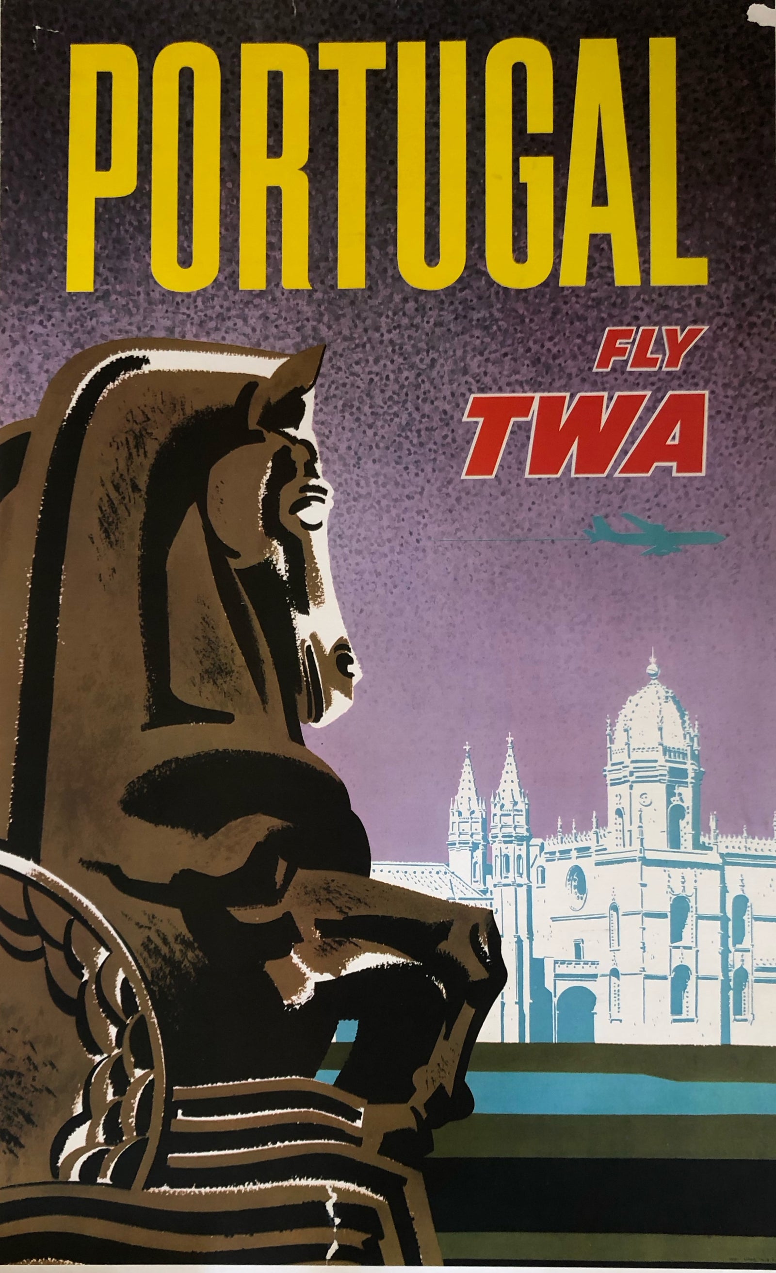 TWA Portugal - Original Vintage Travel Poster