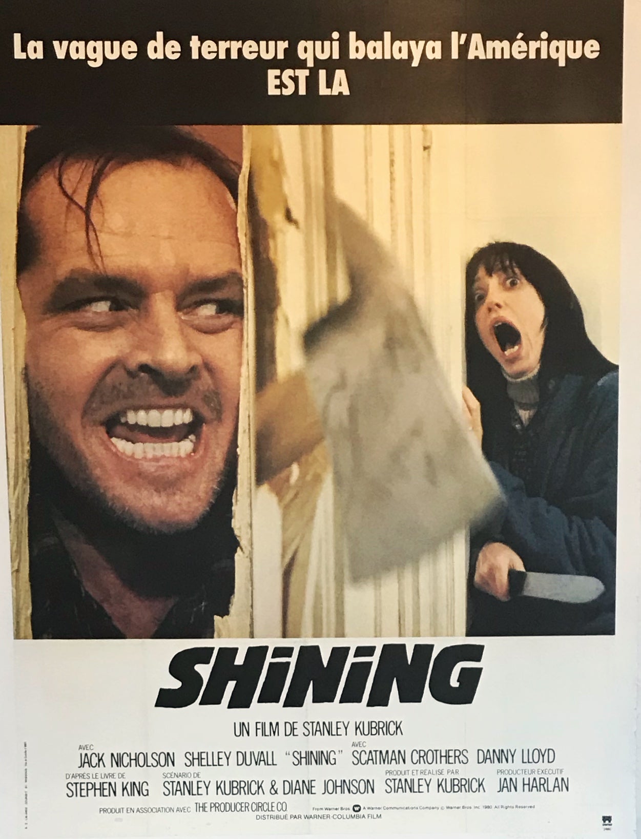 Original Movie Poster - Shining, Directed by Stanley Kubrick (French)