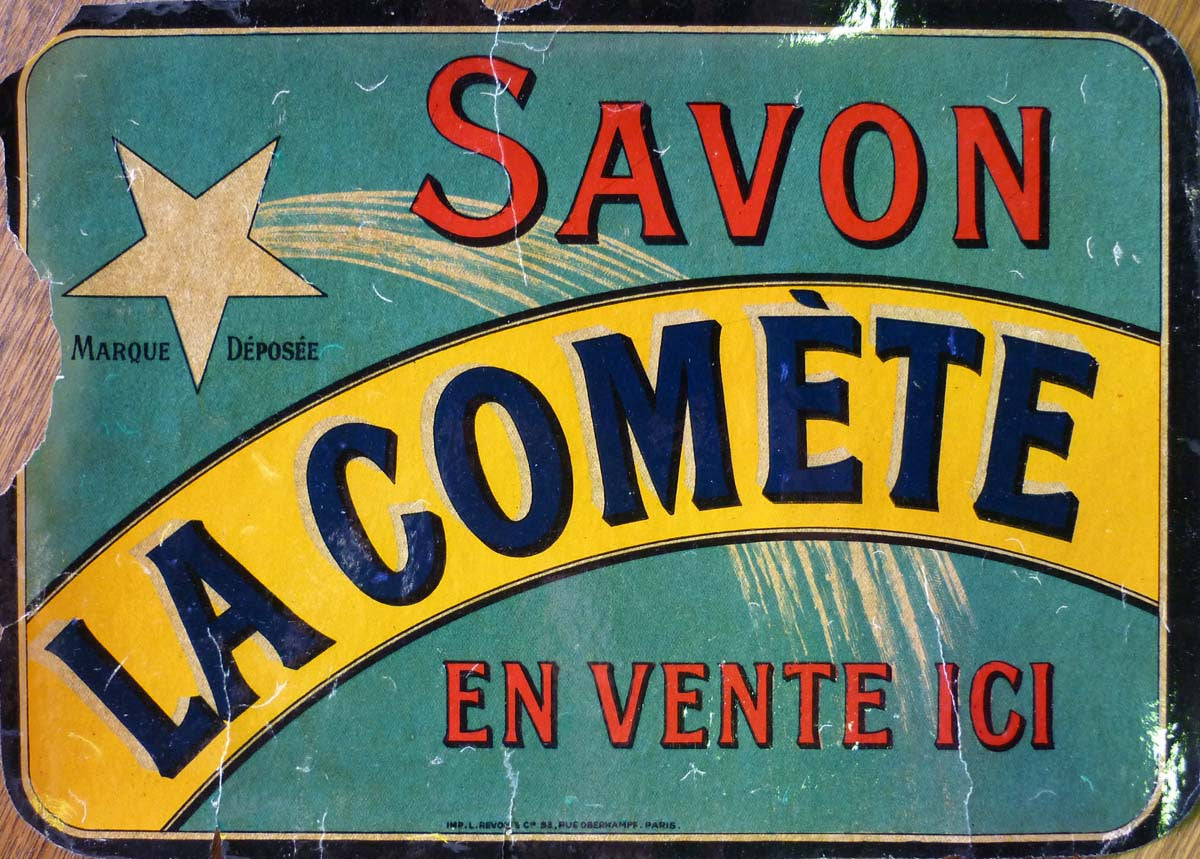 Original Vintage Label - La Comete Savon