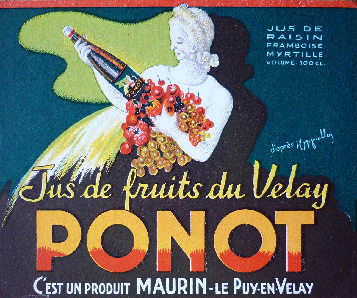 Original Vintage Liquor Label - Ponot
