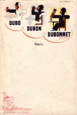 Dubonnet Menu