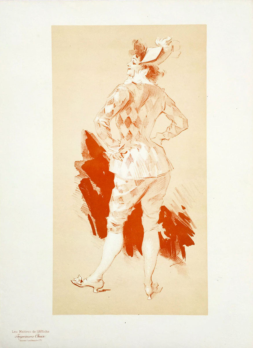 Les Maitres de l'Affiche. Special Plate. Harlequin