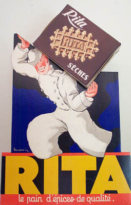 Original Vintage Carton - Rita Biscuits Display