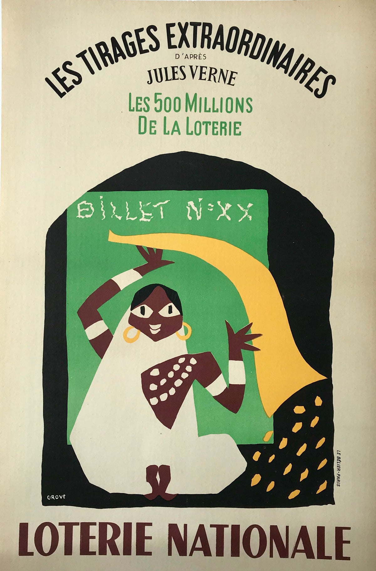 Loterie Nationale Belly Dancer - including full archival framing in Black